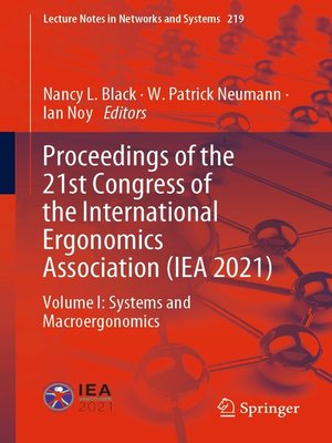 cover image of Proceedings of the 21st Congress of the International Ergonomics Association (IEA 2021)